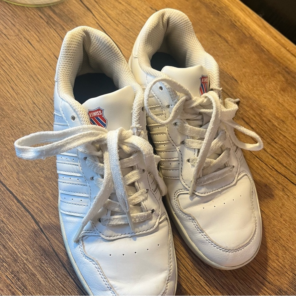 Big Girl’s K-Swiss White Sneakers